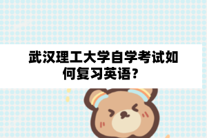 武汉理工大学自学考试如何复习英语?